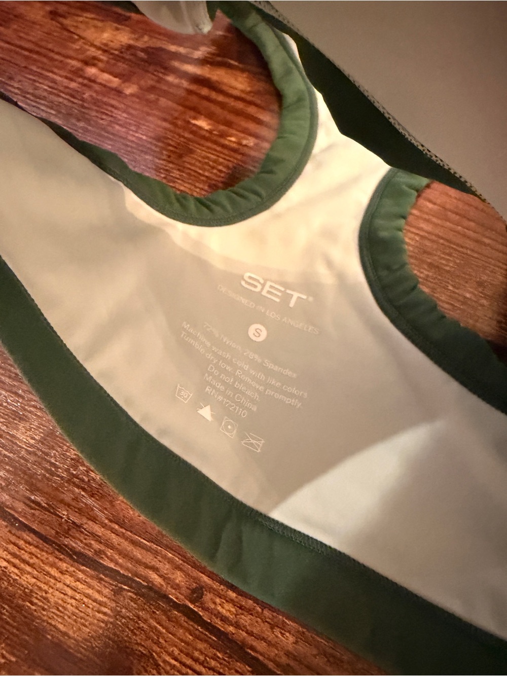 SET Active Limited Edition Aeraline Breathe LA Scoop Bra, Green / Ibiza, NEW - Picture 6 of 8